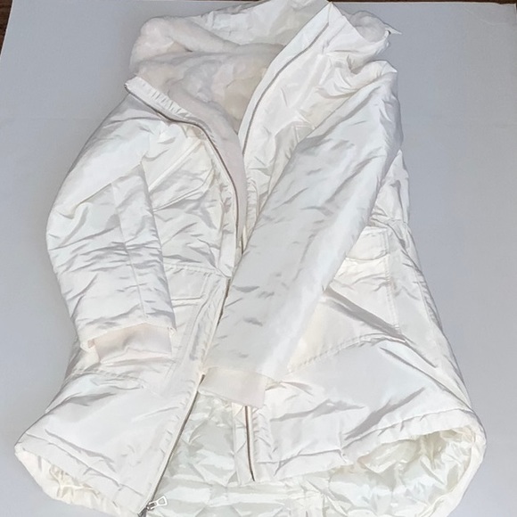 NWOT Gap Cream/ Off White Luxe Larka Jacket Coat - Size S (Fits like M) Gorgeous - Picture 1 of 9